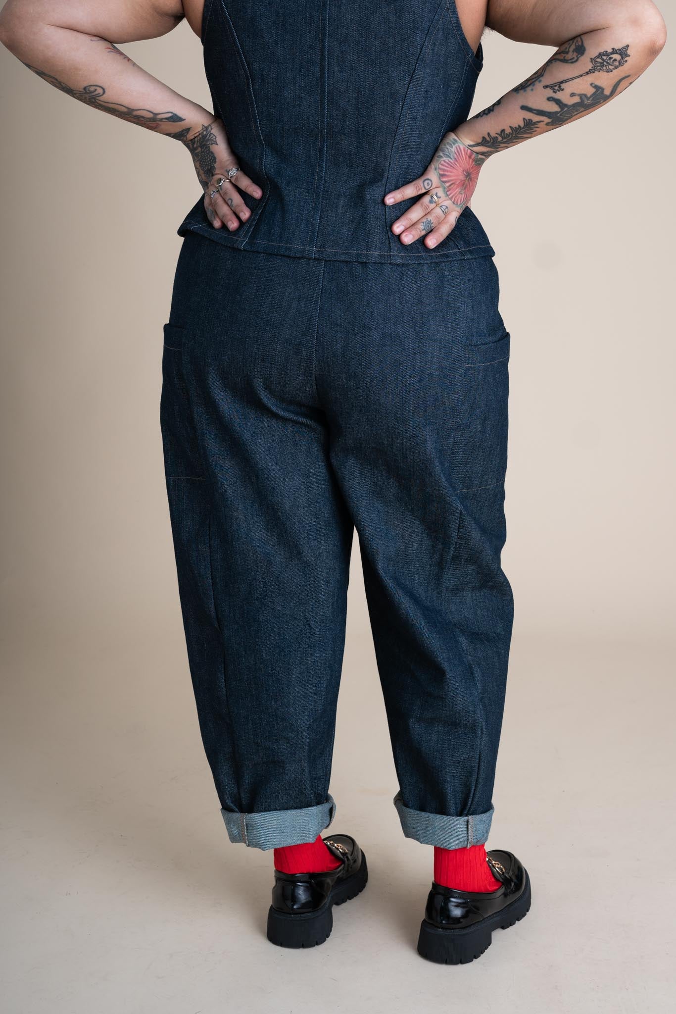 Cinema Pants in Cone Denim