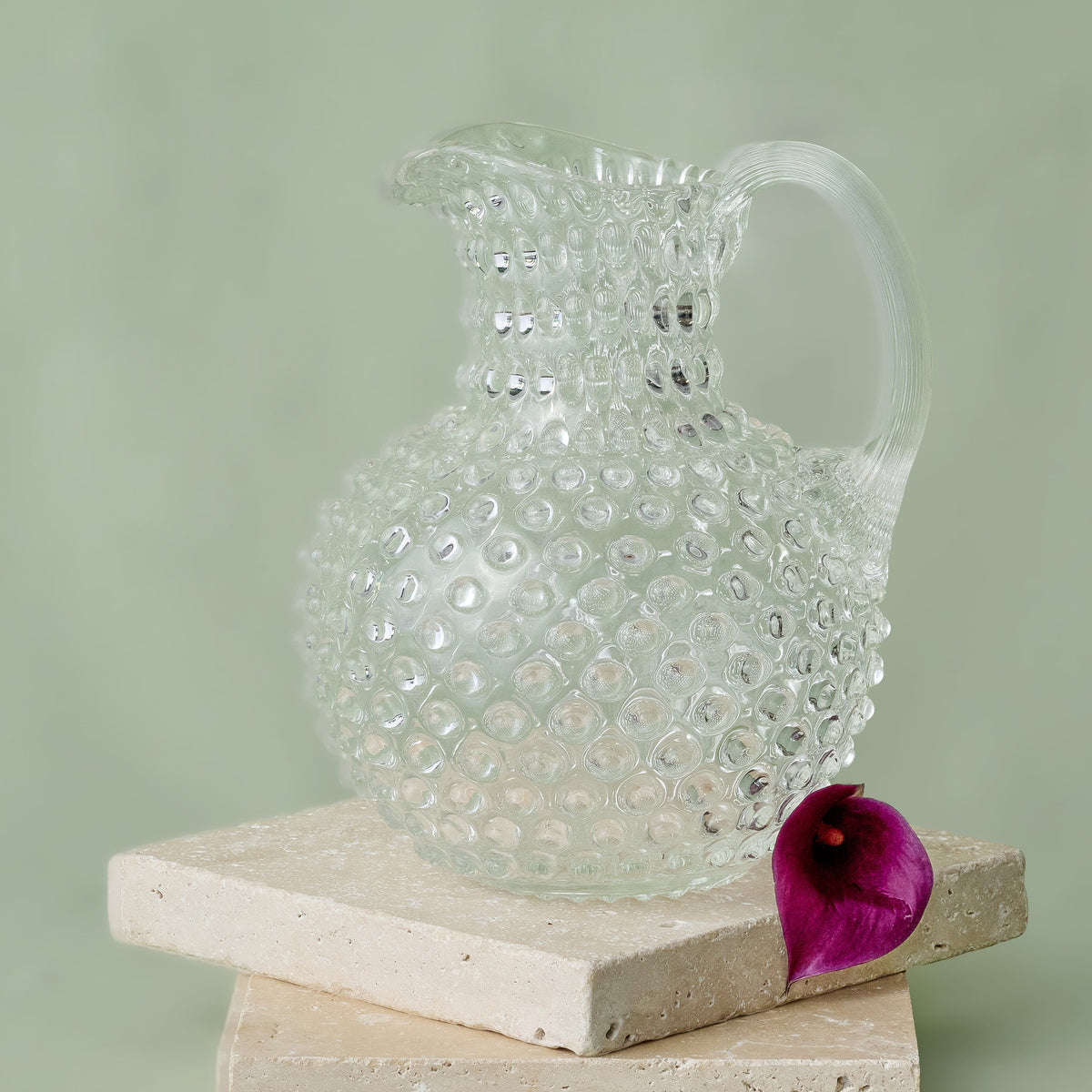 Hobnail Jug - Large - Clear Quartz