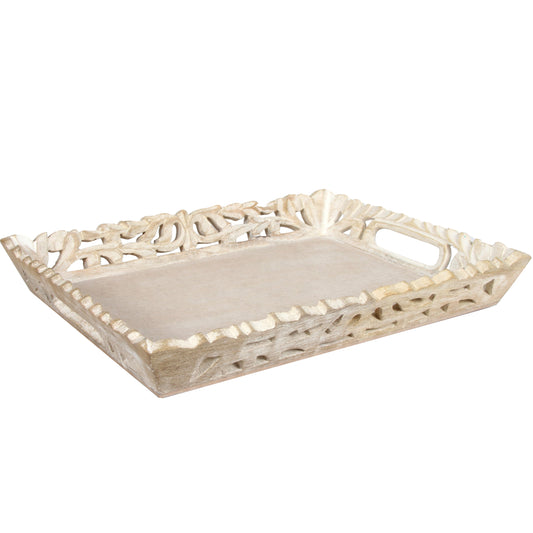 Wisteria Wood Serving in Whitewash (Medium)