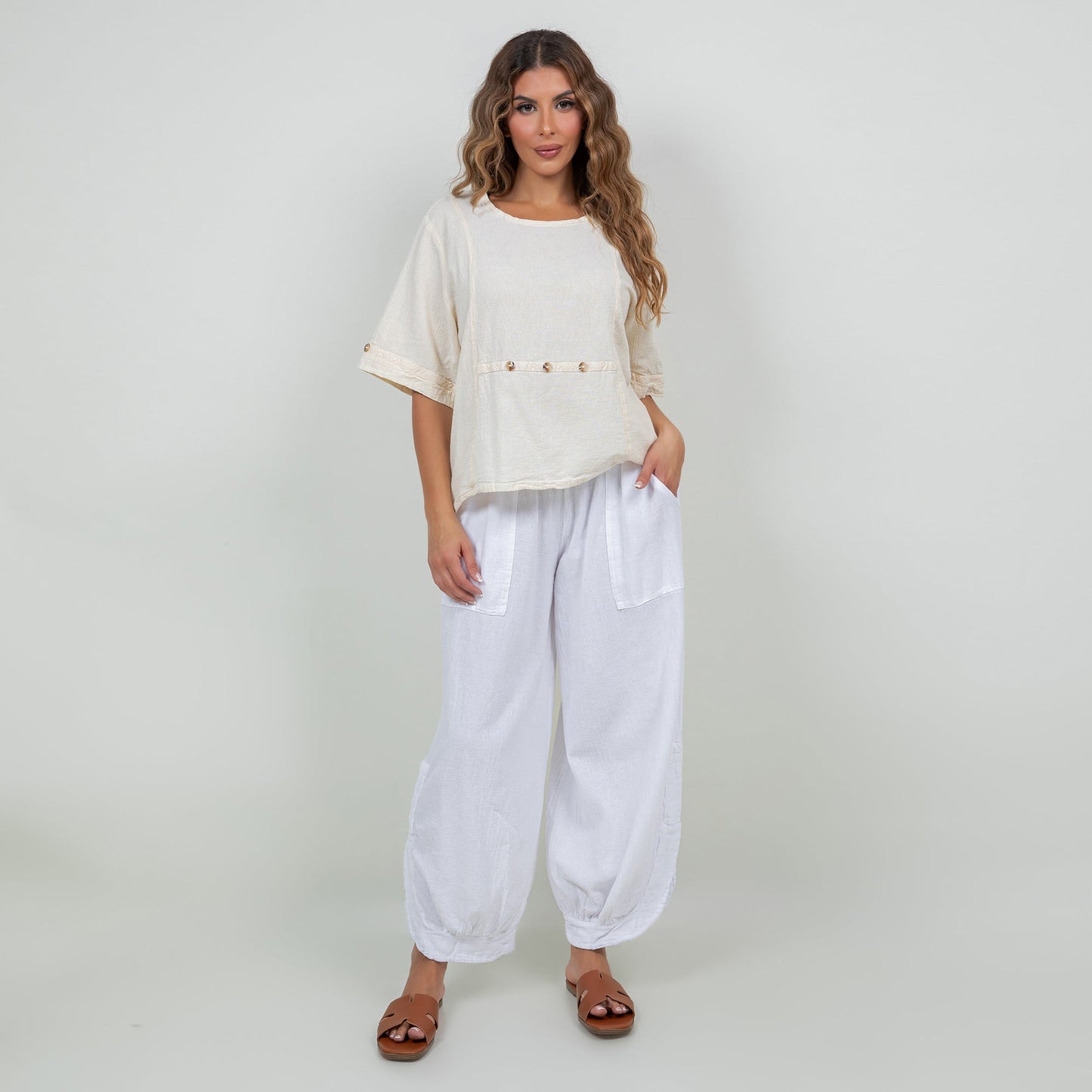 Deloris Pants 100% Cotton Gauze- With Pockets!