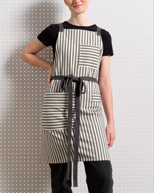 Crossback Apron - Twill Striped