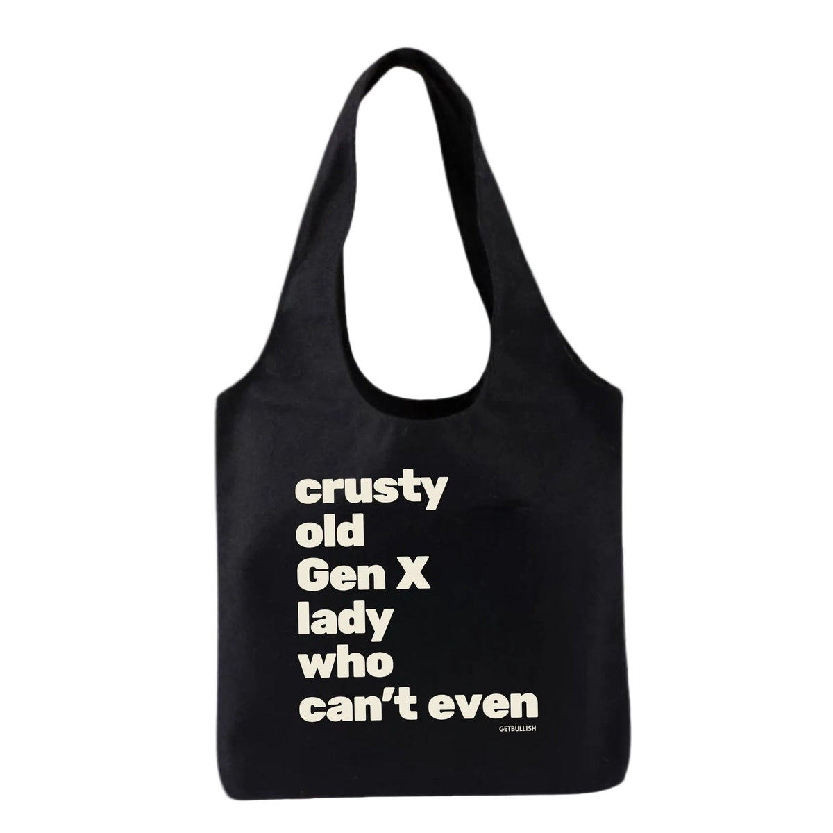 Crusty Old Gen X Lady Who Can't Even Keychain and Tote Bag Bundle | Motel Style Keyholder and Black Canvas Tote
