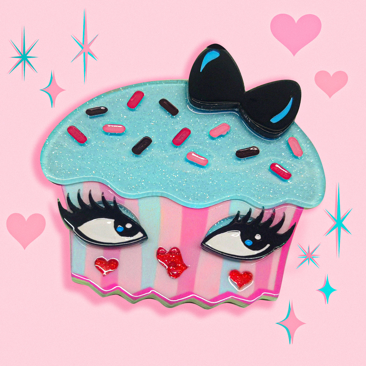 Cupcake Cutie Brooch by Miss Fluff x Lipstick & Chrome