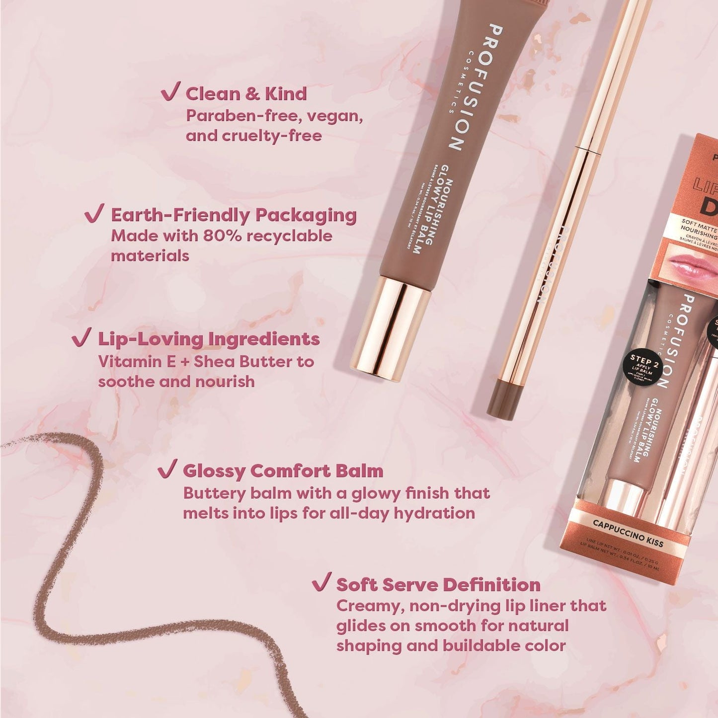 Lip Treat Duo Soft Matte Creamy Lip Liner & Nourishing Glowy Lip Balm - Osadia Concept Store
