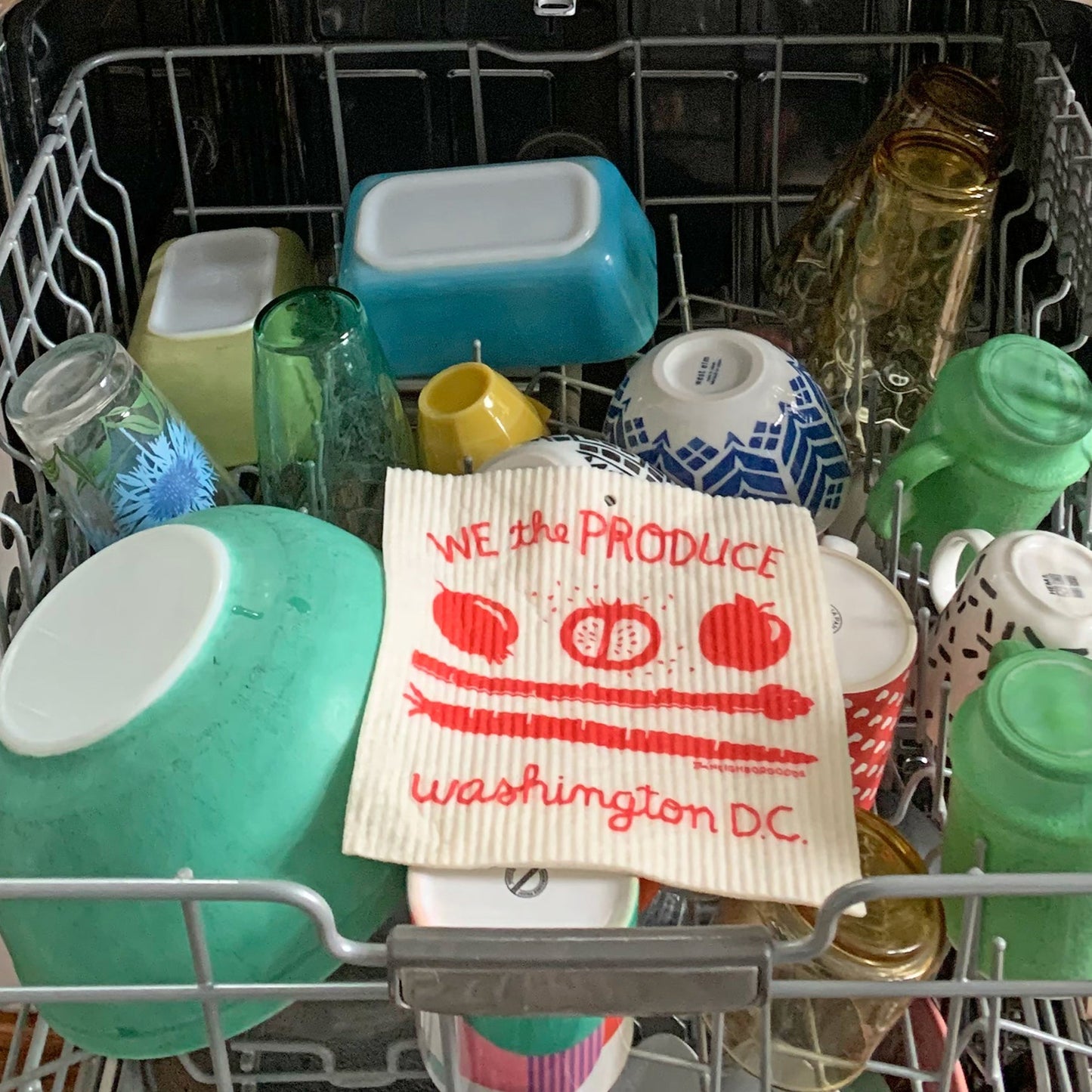 DC Flag Dish Towel + Sponge Cloth Gift Set