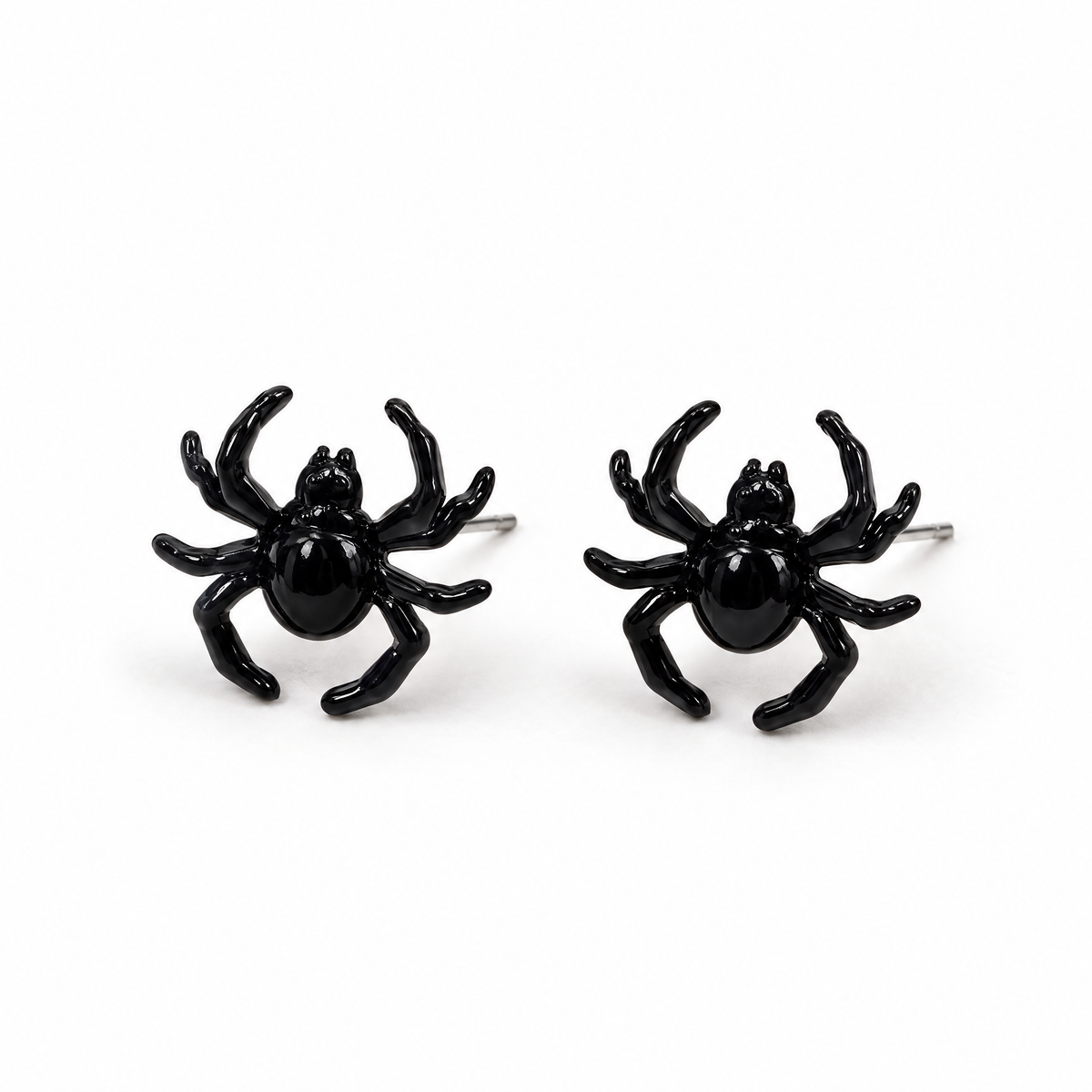 DEAL OF THE DAY: Too Cute to Spook Spider Earrings | Black Studs for Halloween, Spooky, Goth
