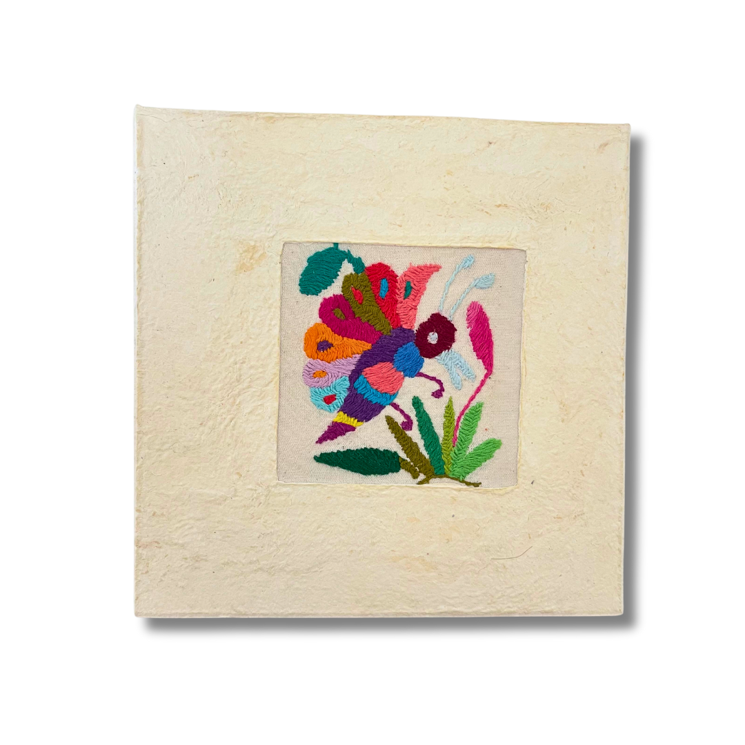 Otomí Amate Embroidered Assorted Art Textile Wall Decor Unframed - Mexico