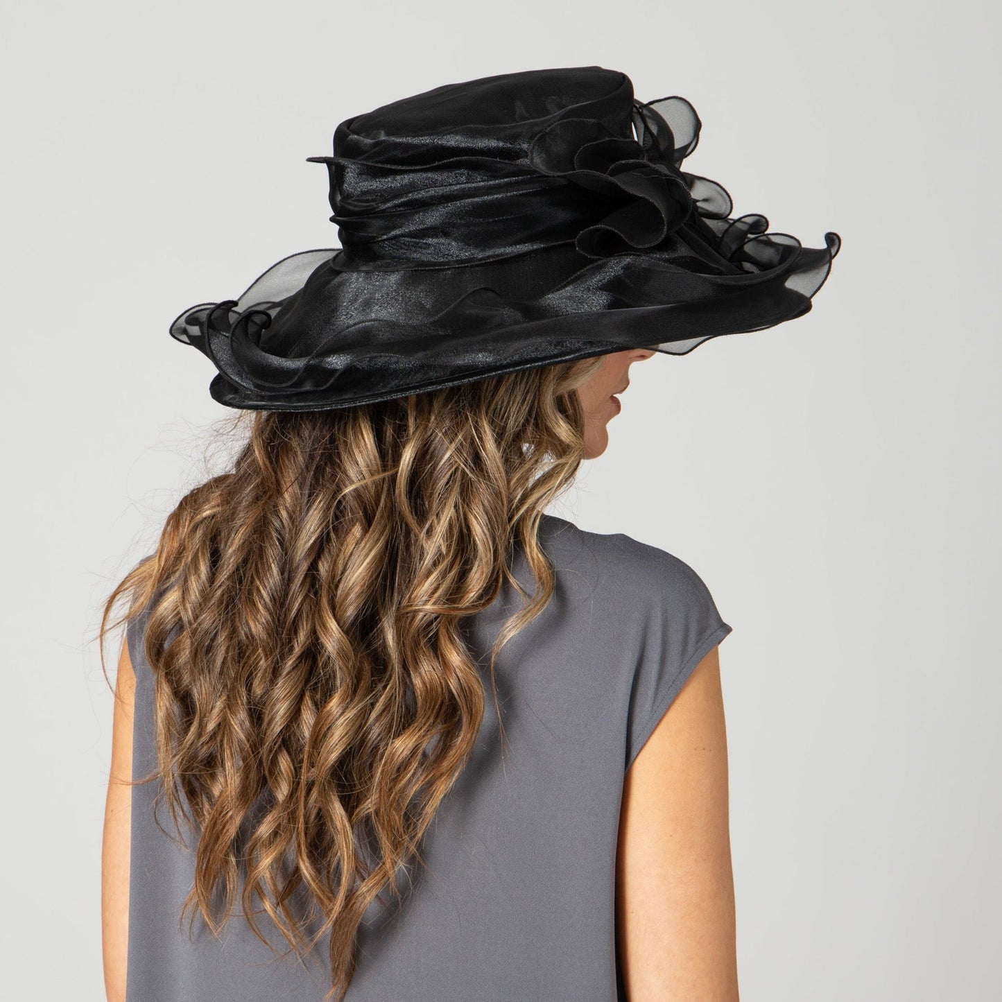 Womens Organza Bow Hat