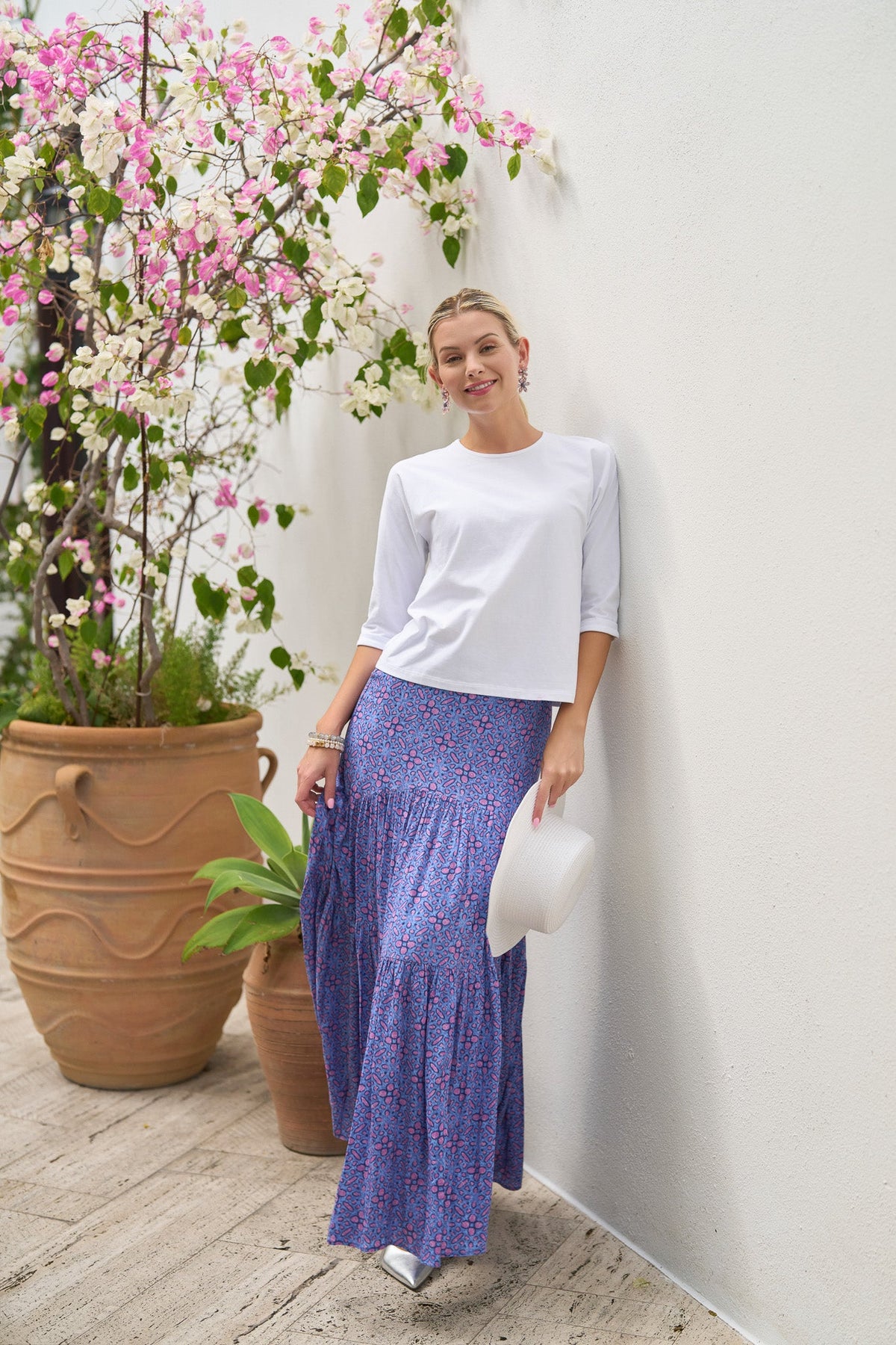 Tiered Maxi Skirt- Purples