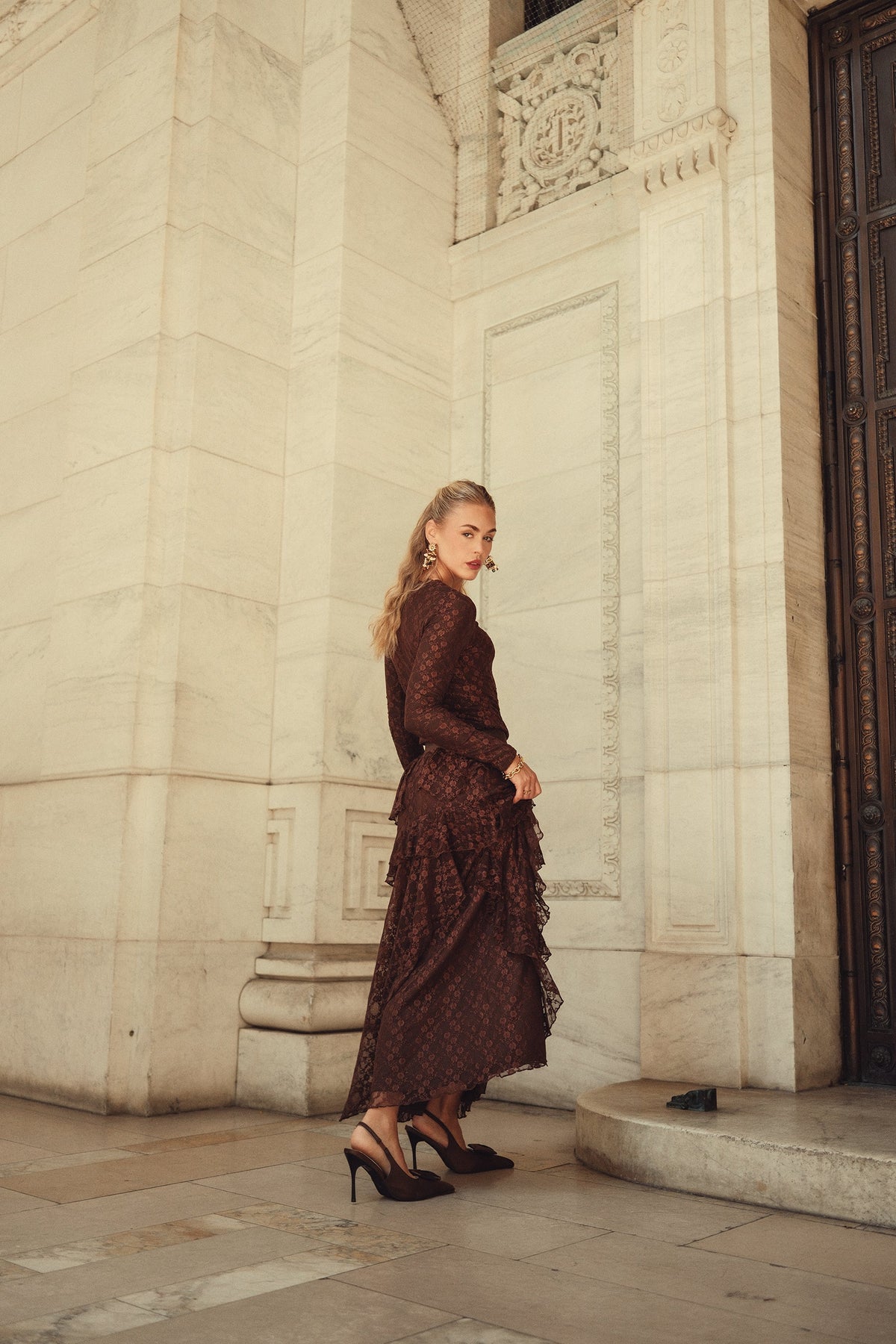 Alison Lace Skirt- Chocolate