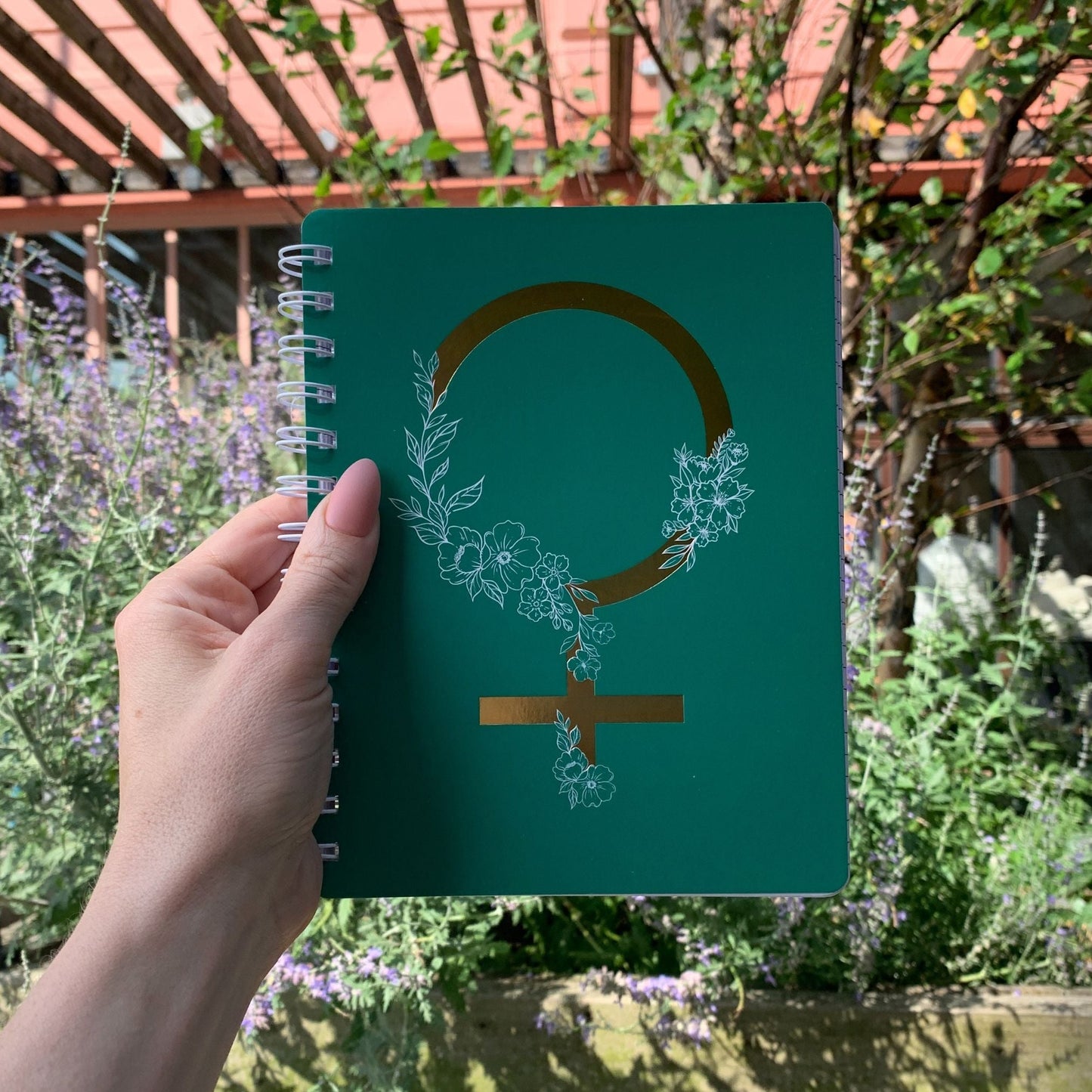 Darling You Are Magic Metallic Woman Symbol Spiral Notebook | Back Cover Inspirational Quotes