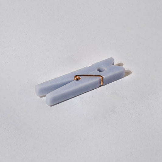 Decorative gemstone Laundry Clip Celestine blue