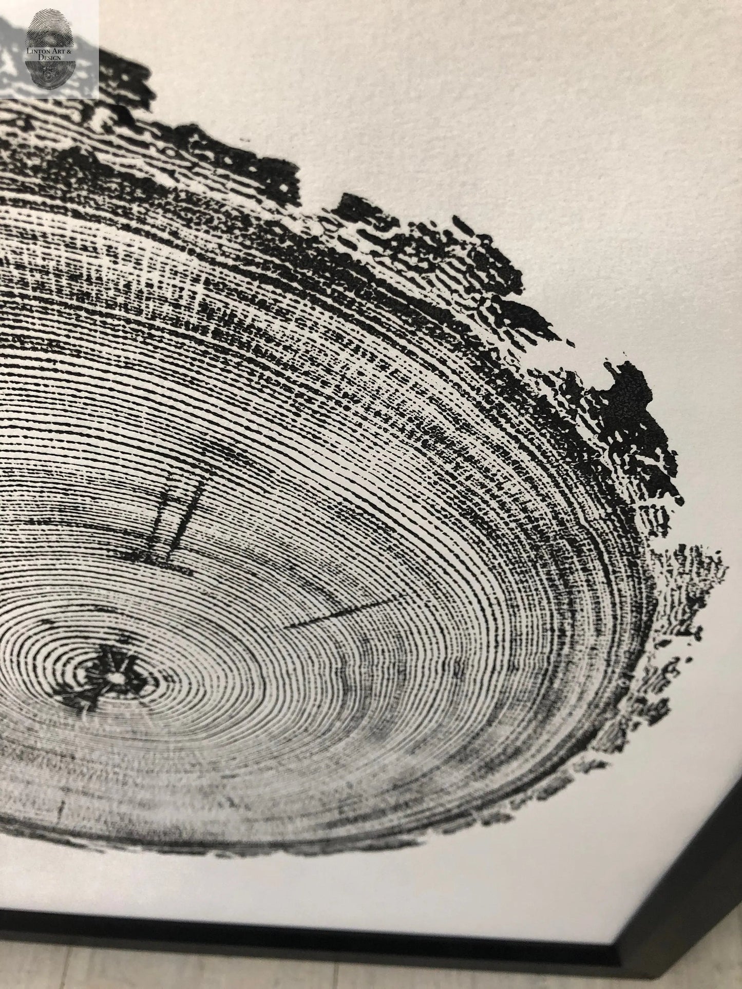 Denver Art, Rocky Mountains Tree Art, Pine Tree Art, Tree ring Print, Woodcut Print