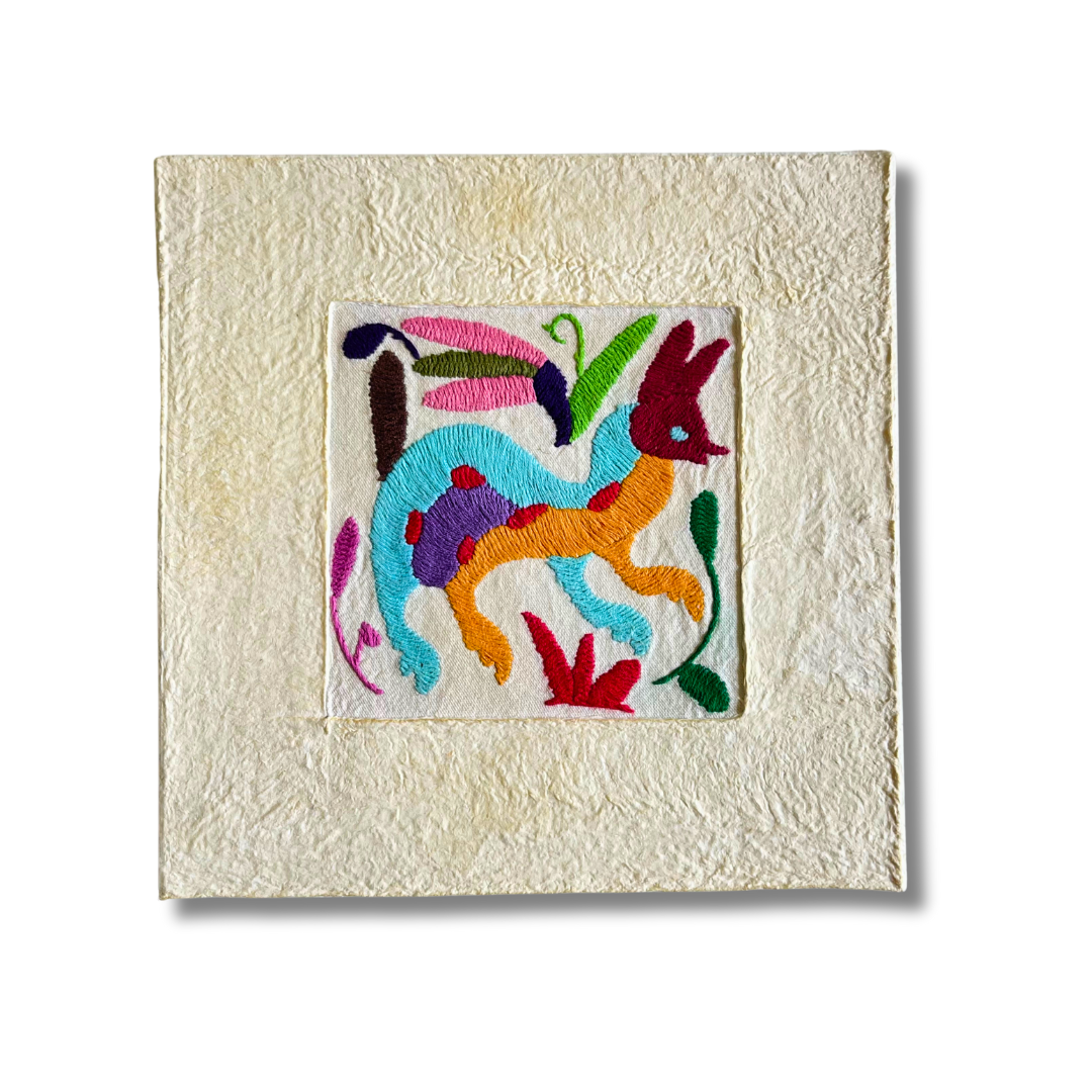 Otomí Amate Embroidered Assorted Art Textile Wall Decor Unframed - Mexico