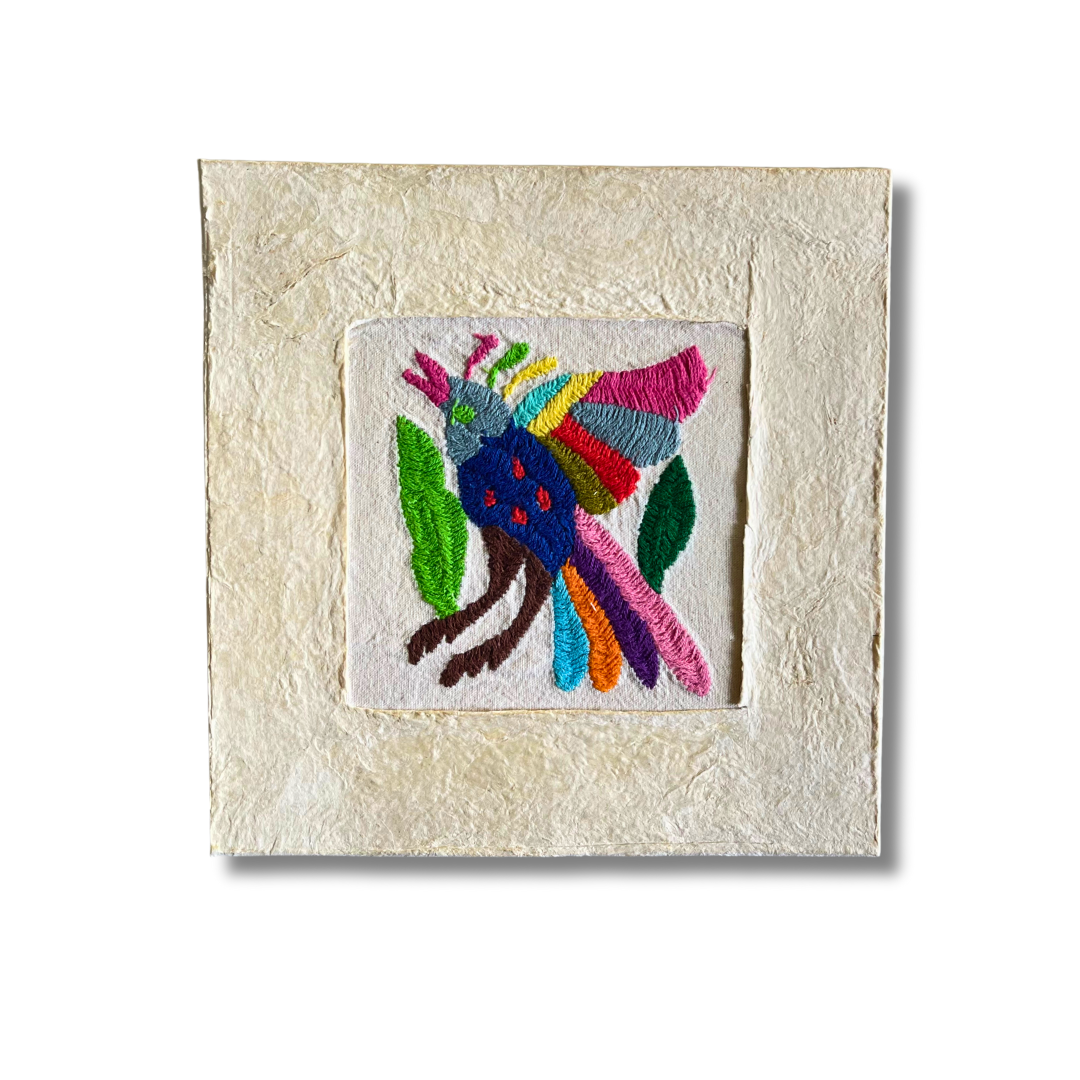 Otomí Amate Embroidered Assorted Art Textile Wall Decor Unframed - Mexico
