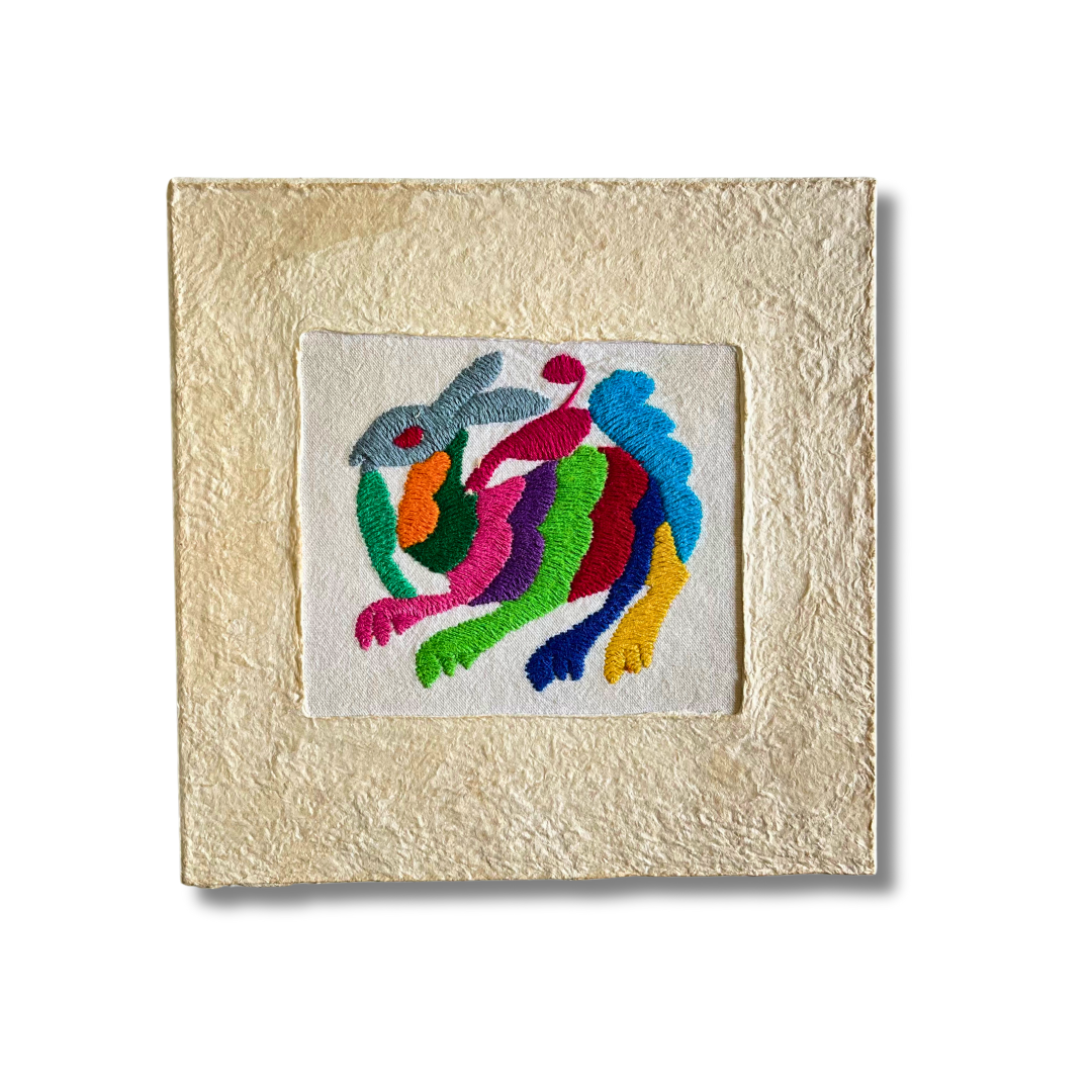 Otomí Amate Embroidered Assorted Art Textile Wall Decor Unframed - Mexico