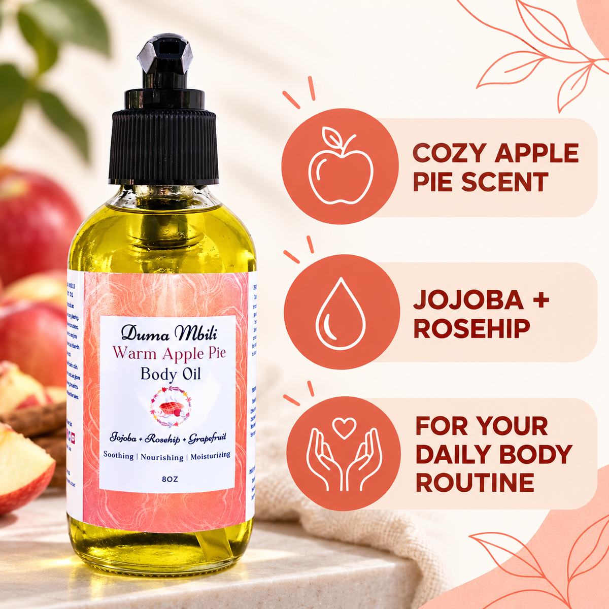 Warm Apple Pie Body Oil