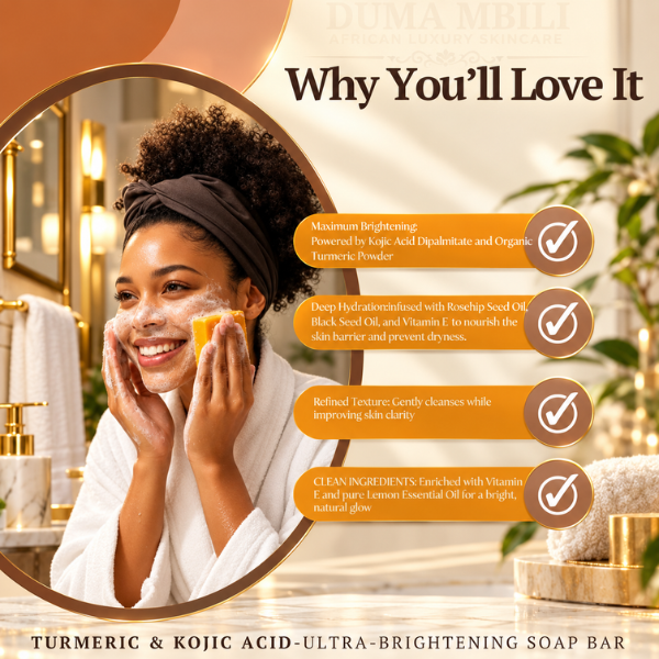 Duma Mbili Turmeric & Kojic Acid Ultra-Brightening Soap Bar