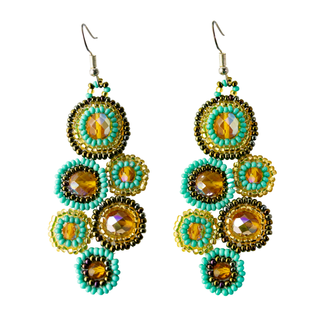Bola Seed Bead Earrings - Guatemala