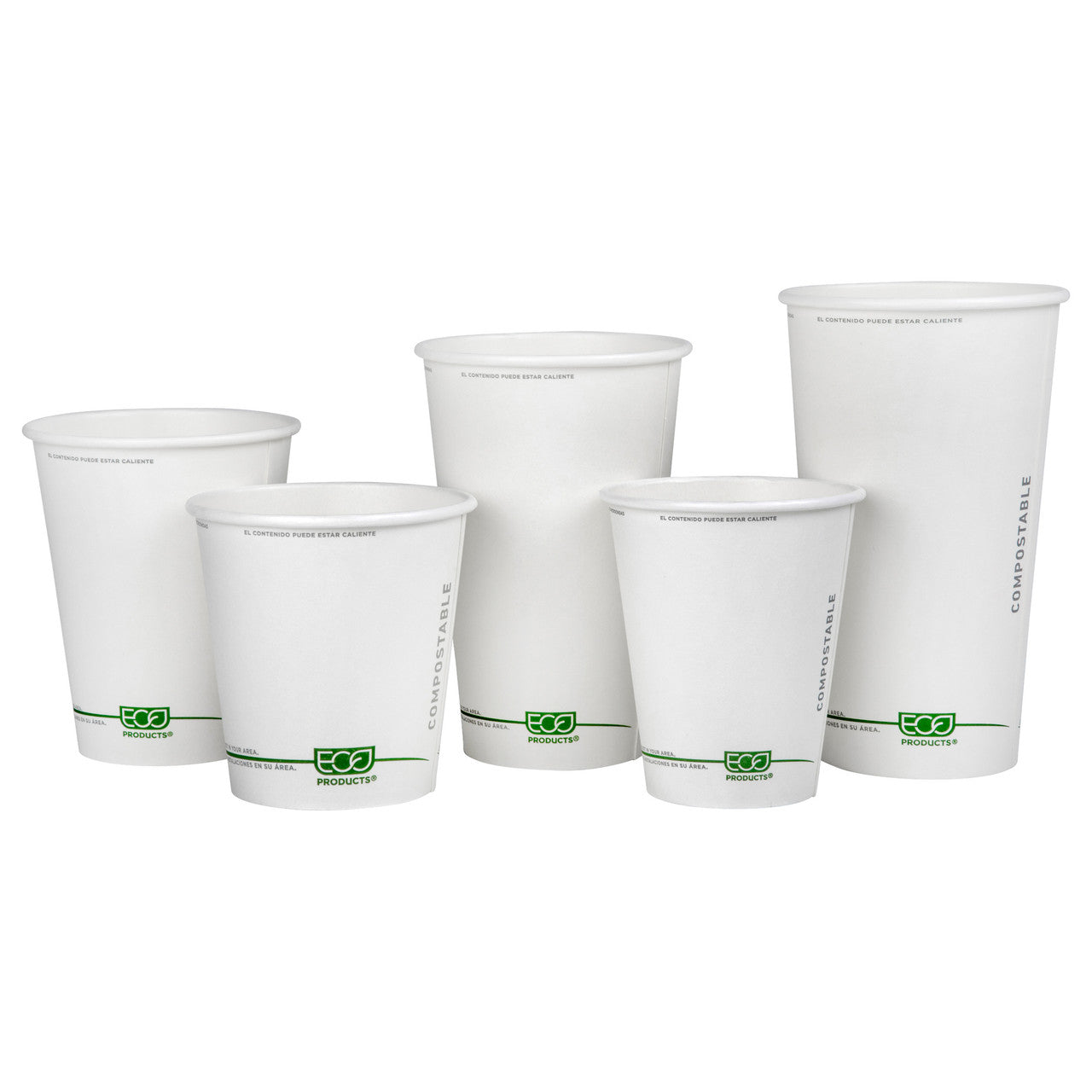 Eco-Products GreenStripe Renewable & Compostable Hot Cups, 12oz (QTY 1000), SKU EP-BHC12-GS