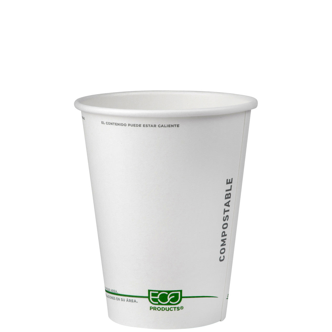 Eco-Products GreenStripe Renewable & Compostable Hot Cups, 12oz (QTY 1000), SKU EP-BHC12-GS