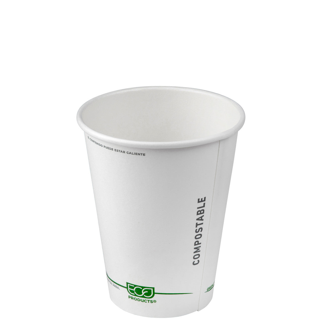 Eco-Products GreenStripe Renewable & Compostable Hot Cups, 12oz (QTY 1000), SKU EP-BHC12-GS