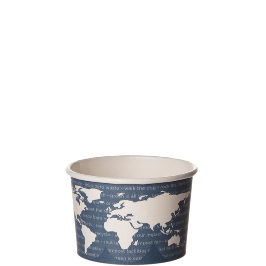 World Art Renewable & Compostable Paper Food Container - 4oz (QTY:1000)
