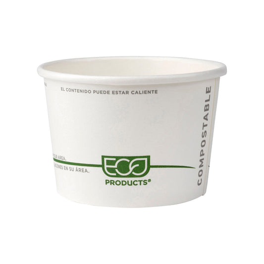 Eco-Products GreenStripe Renewable & Compostable Food Container, 8 oz (QTY 1000), SKU EP-BSC8-GS