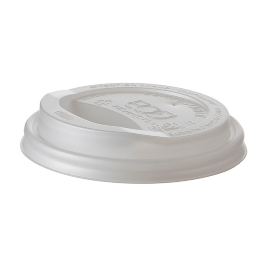 Eco-Products EcoLid Renewable & Compostable Hot Cup Lids Fits 10–20oz Cups (QTY 800), SKU EP-ECOLID-W