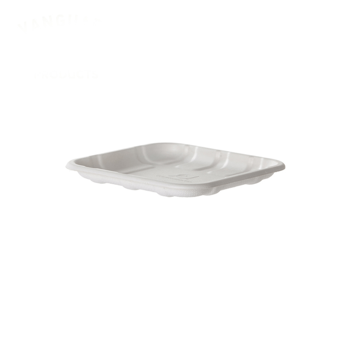 [OOS Until September 2026] Vanguard Renewable & Compostable Sugarcane Meat & Produce Trays, 5.52 x 5.52 x 0.56in, 1S (QTY:600)