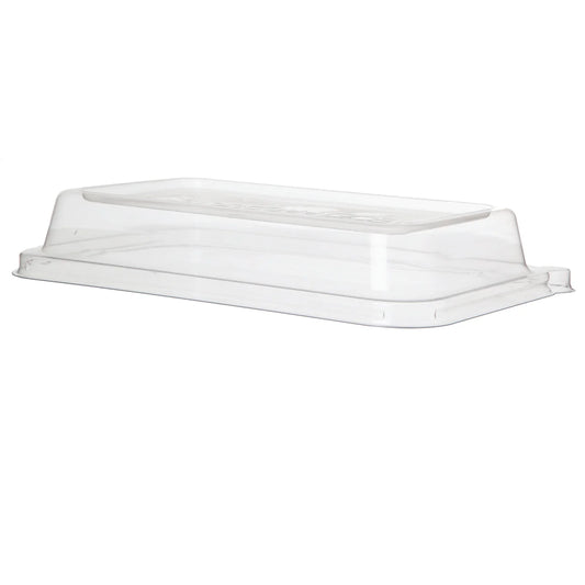 Eco-Products WorldView Renewable & Compostable Lid, Fits 24-32oz Rectangle Sugarcane Take-Out Containers (QTY 200), SKU EP-SCRC24LIDP