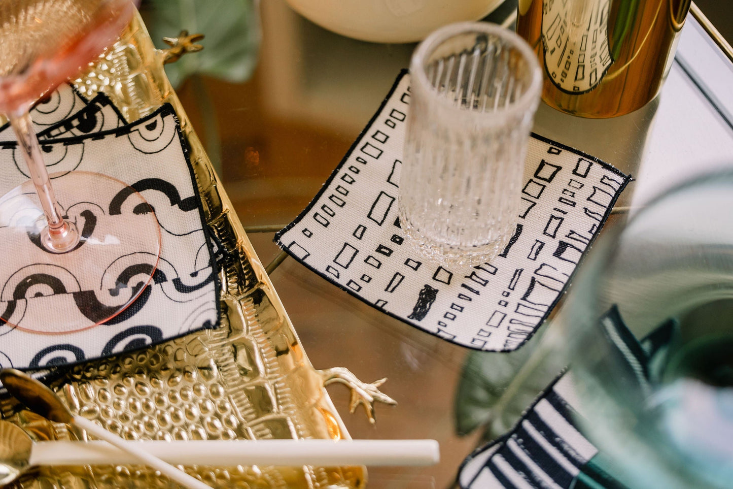 Ortega in Clairvoyant 5" x 5" Cocktail Napkin - Set of 4