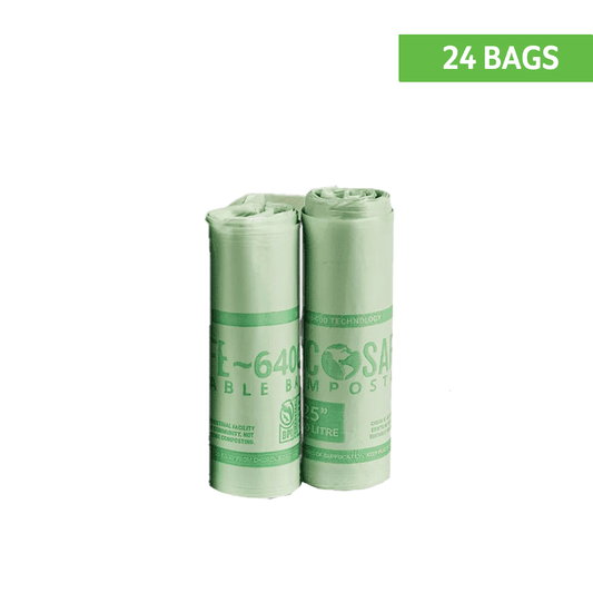 EcoSafe 8 Gal Compostable Bag Liners - 21X25 (2-Roll Pack, QTY:24) - Osadia Concept Store