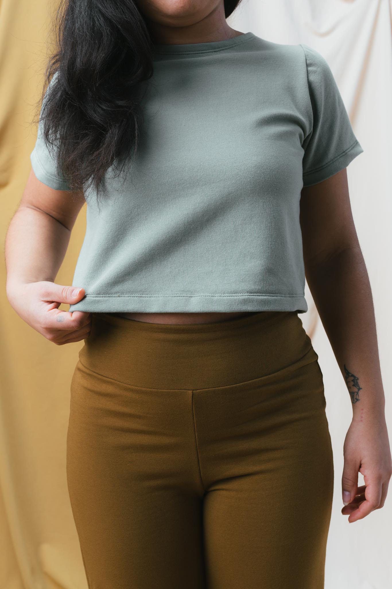 Eden Crop Tee in Pistachio