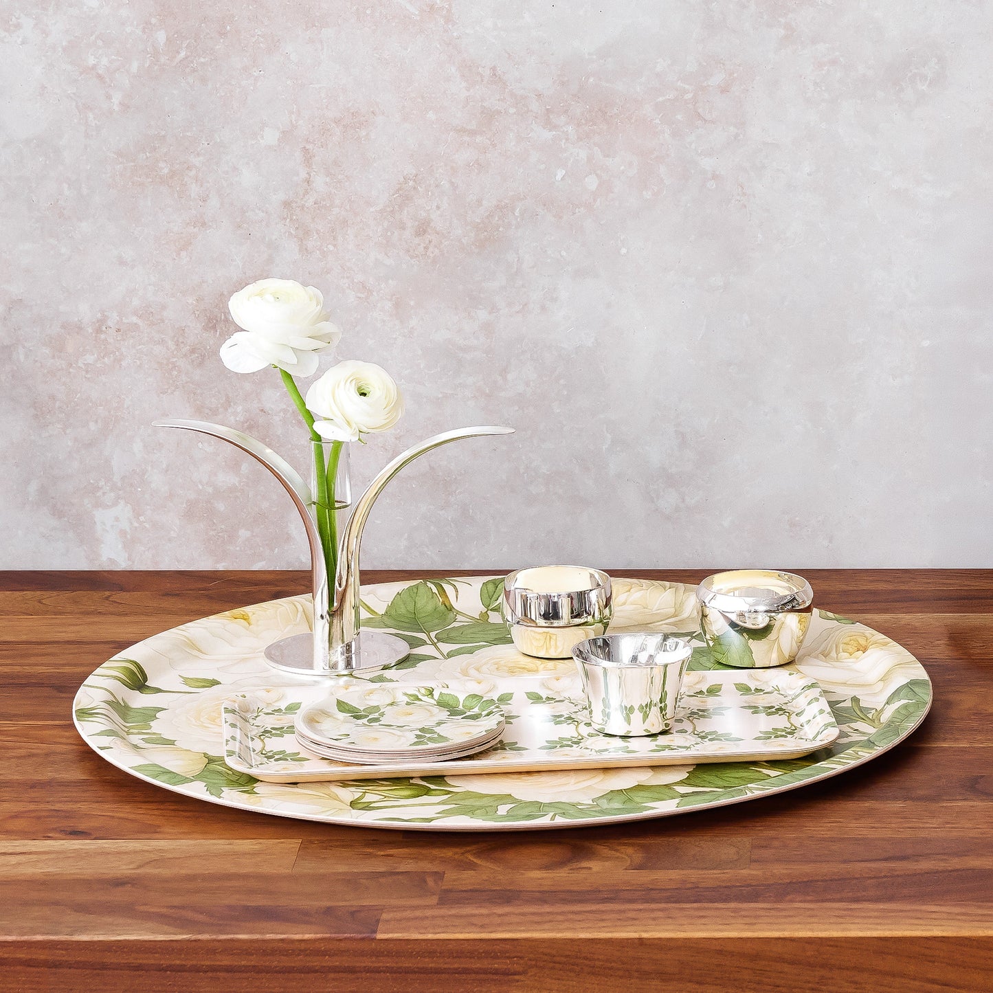English Garden Narrow Birchwood Small Decorative Tray
