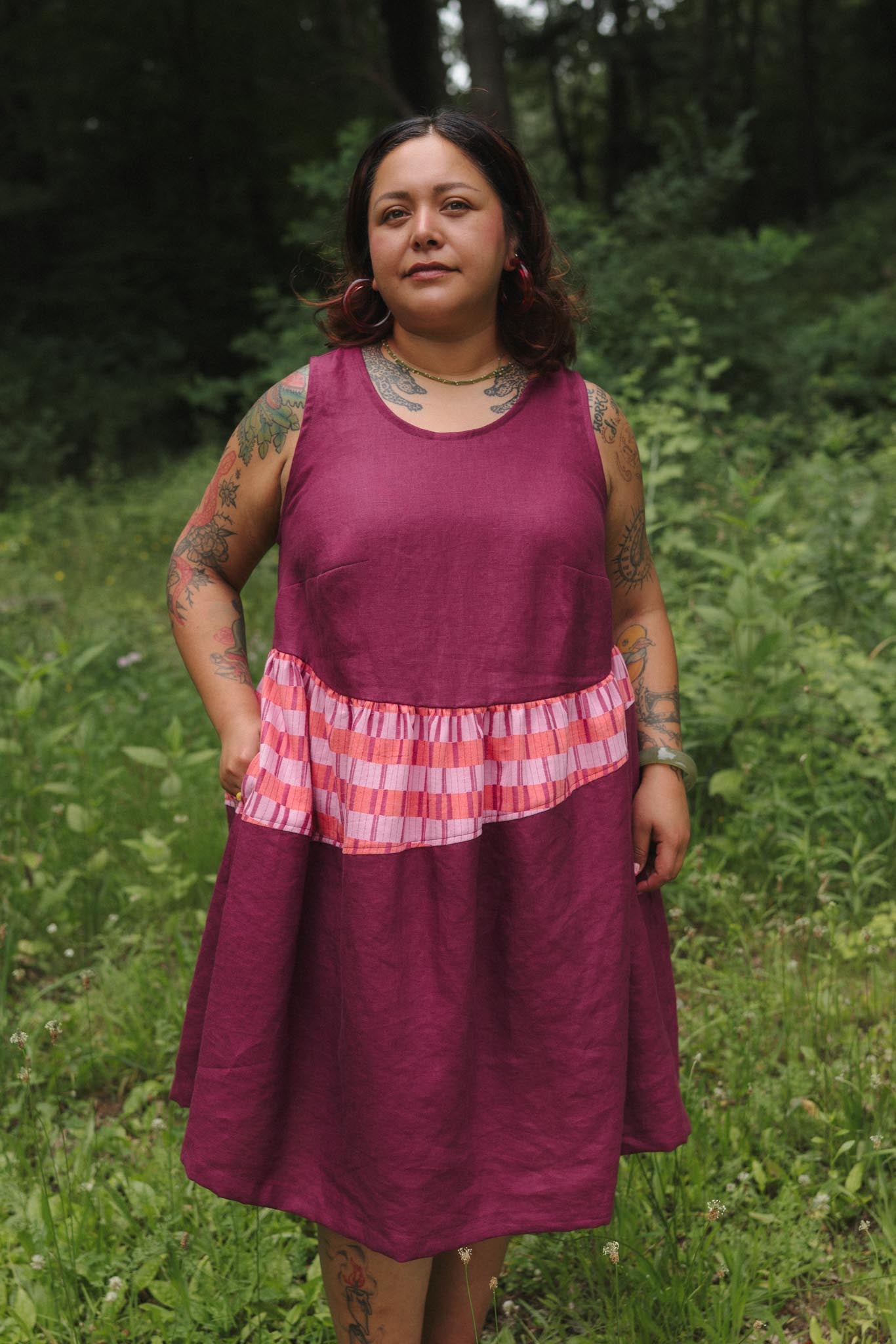 Sassafras Dress (Updated) in Hibiscus