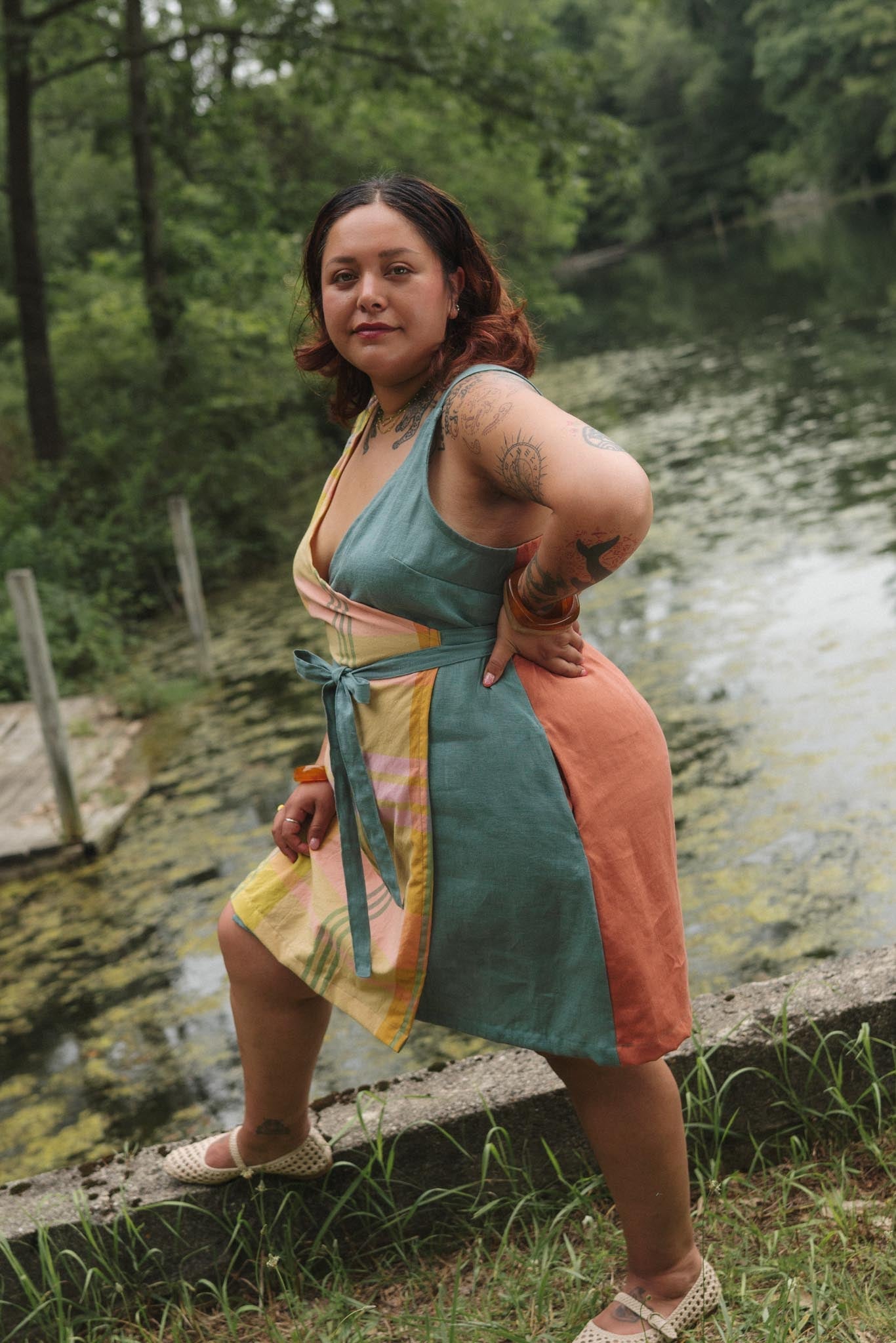 Soleil Dress (Updated) in Tangerine