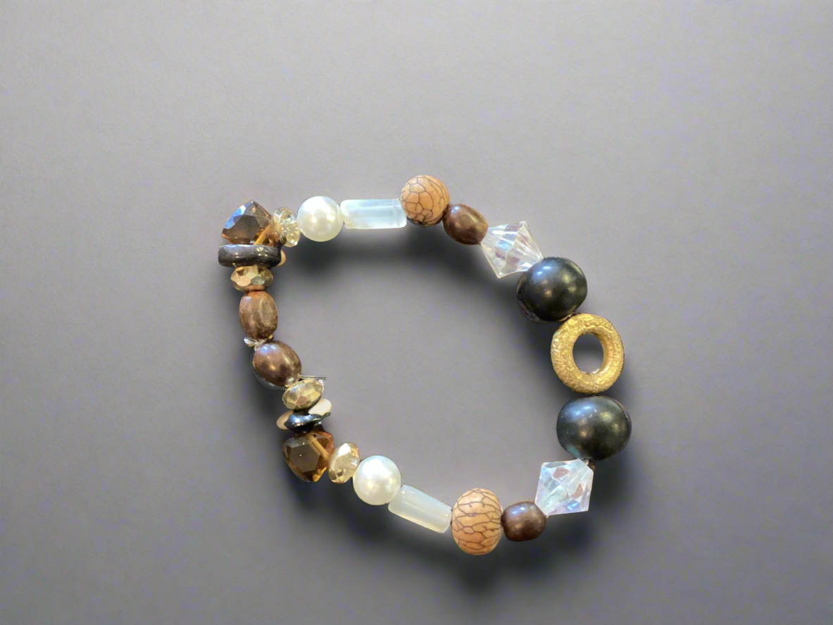 Elegance brass bead bracelet