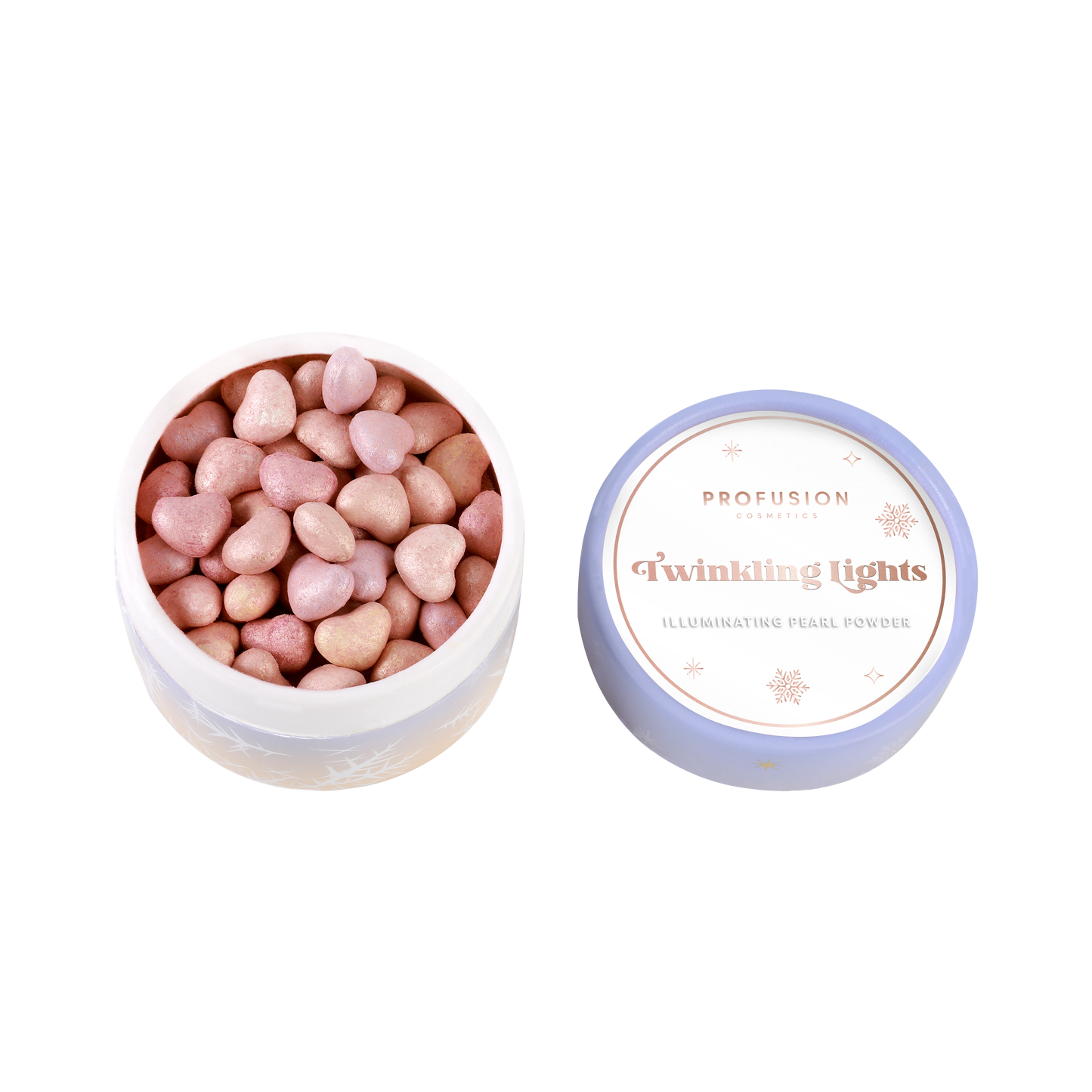 Frosted Snow Sparkle | Twinkling Lights Powder Puff Set