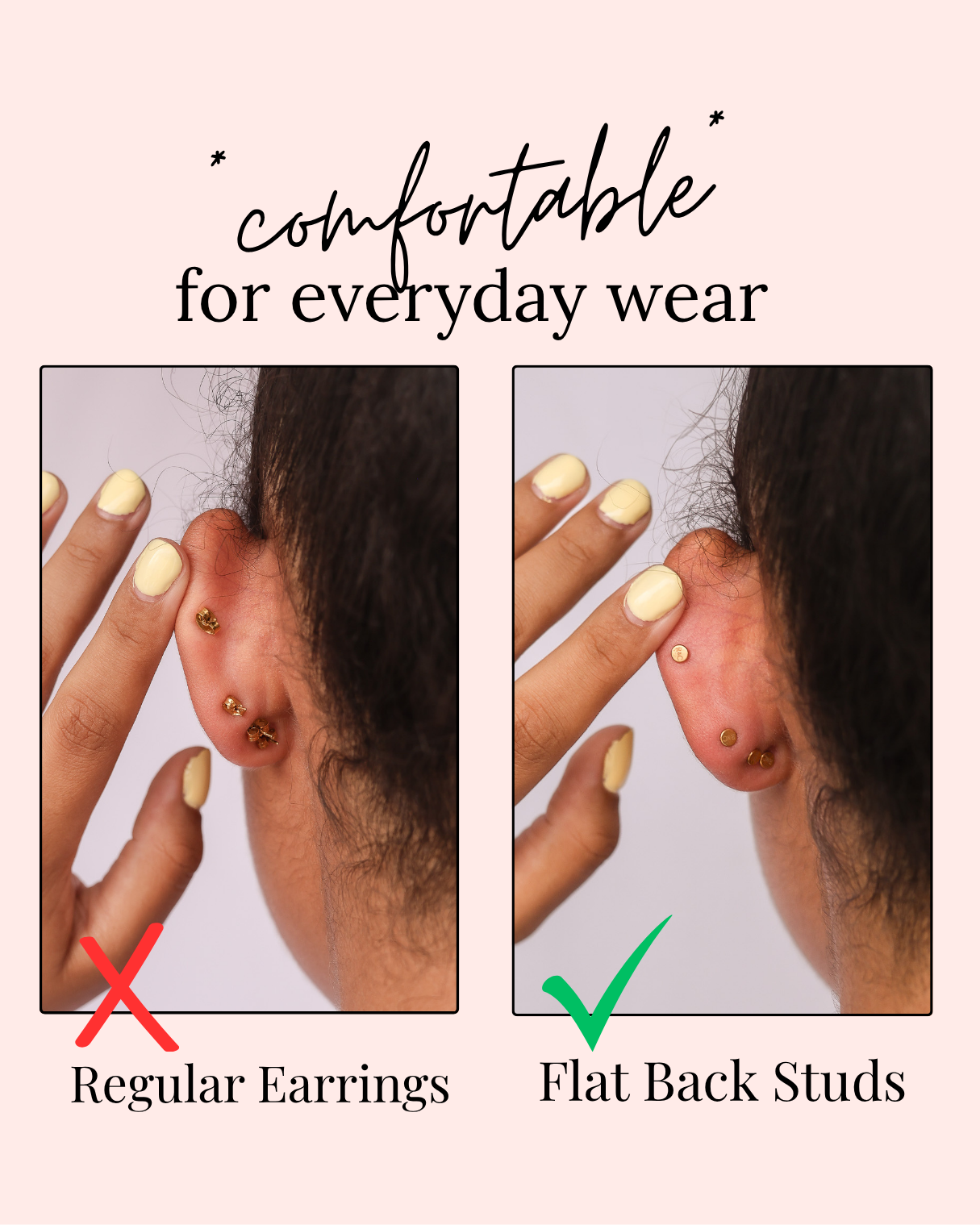 Marquise Flat Back Stud