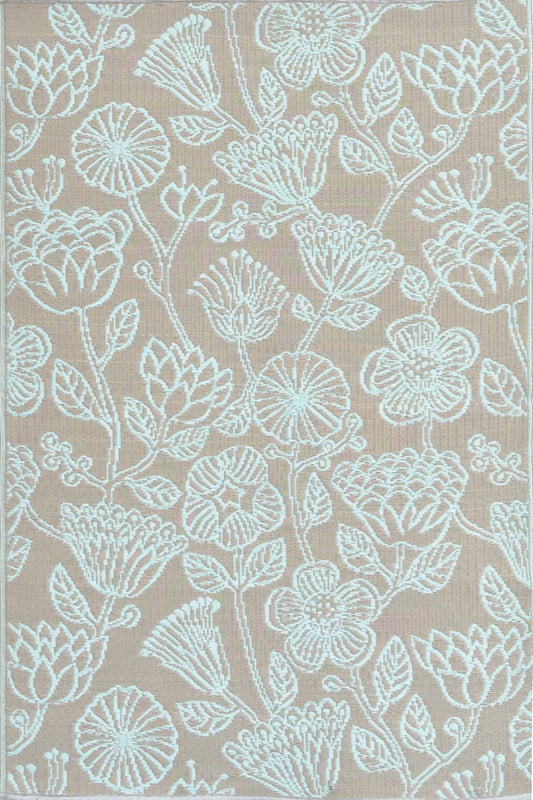Line Flower Cool Aqua
