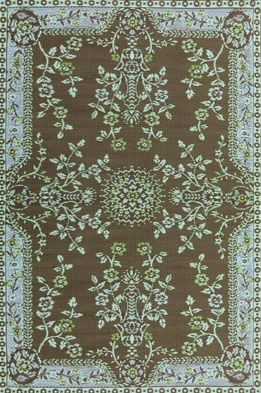 Garland Teal & Brown Outdoor Mat