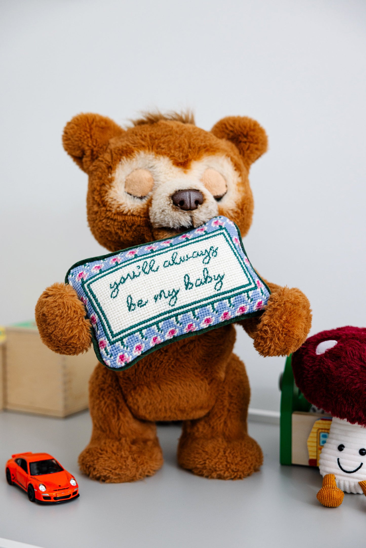 Be My Baby Mini Needlepoint Pillow - Osadia Concept Store