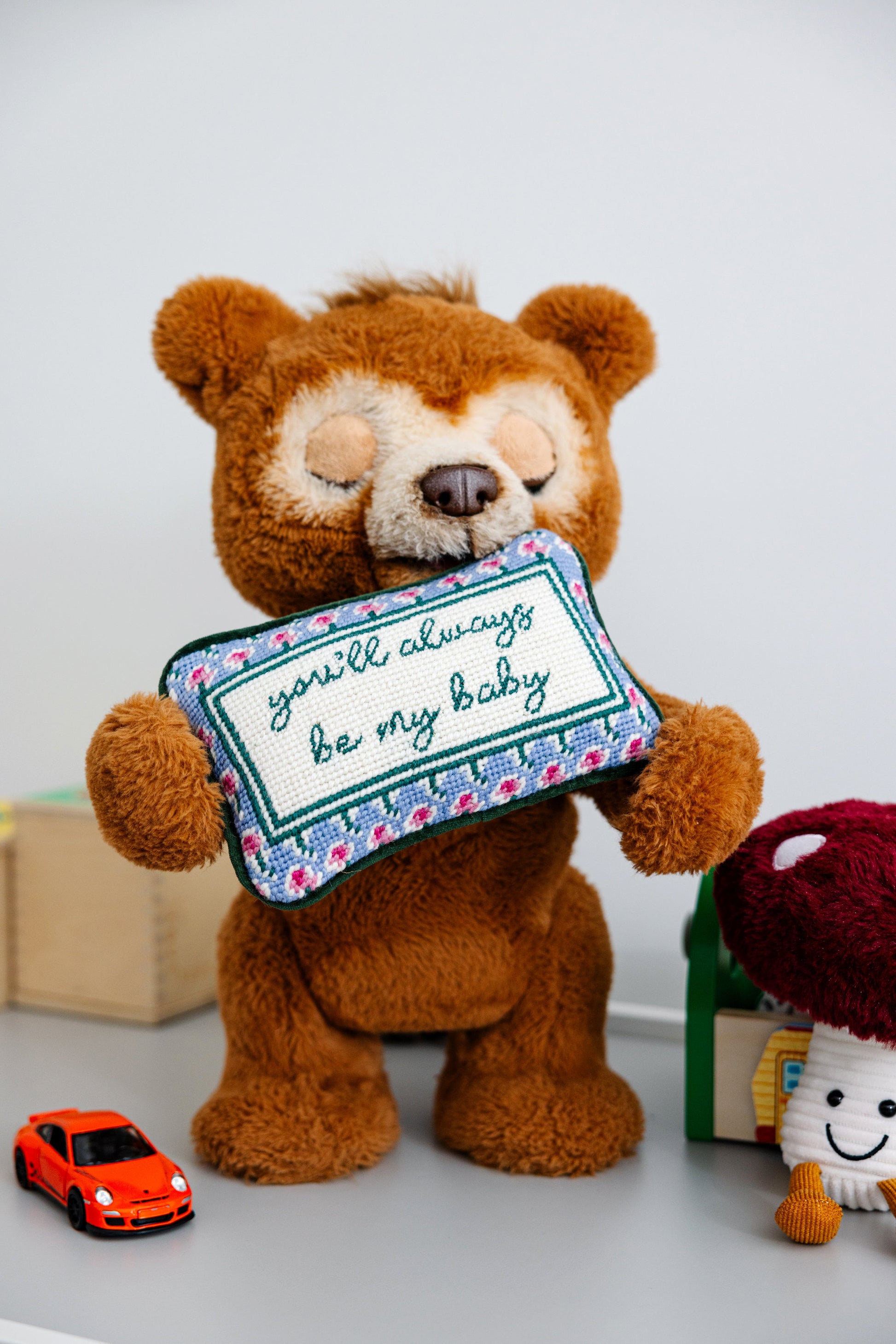 Be My Baby Mini Needlepoint Pillow - Osadia Concept Store