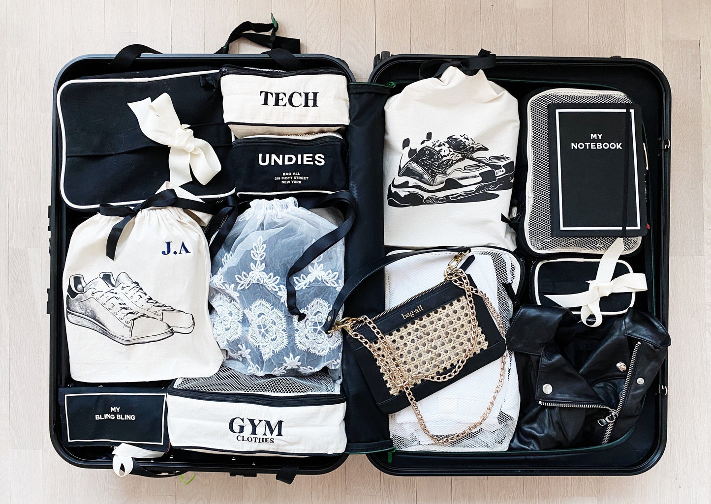 Personalized Packing Cubes, 3-pack Cream