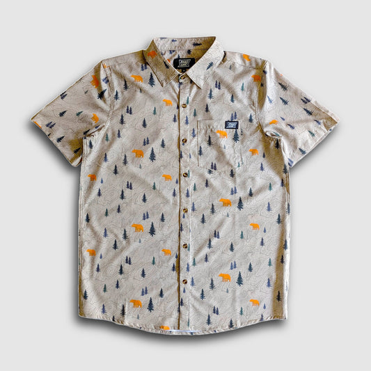 Langley Tech Button Up Shirt - Khaki/Bear