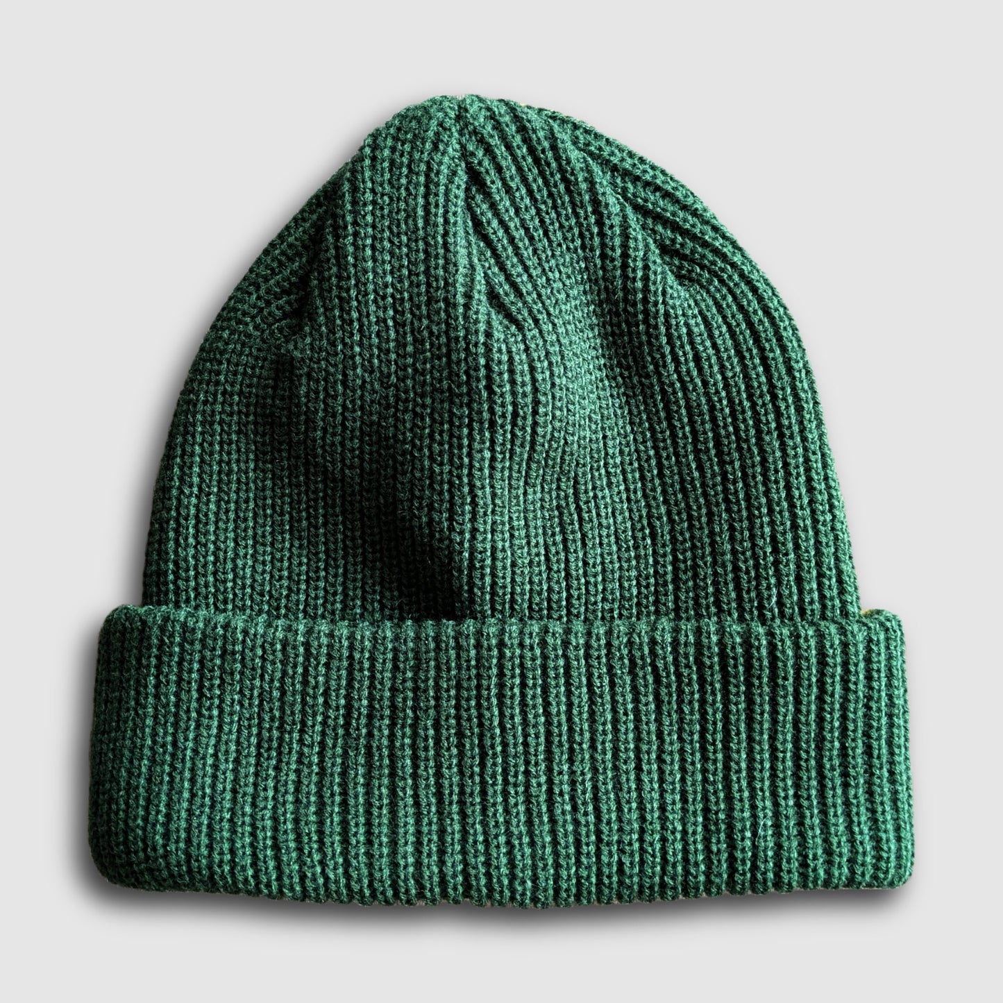 2-Tone Split Color Beanie - Forest/Gold