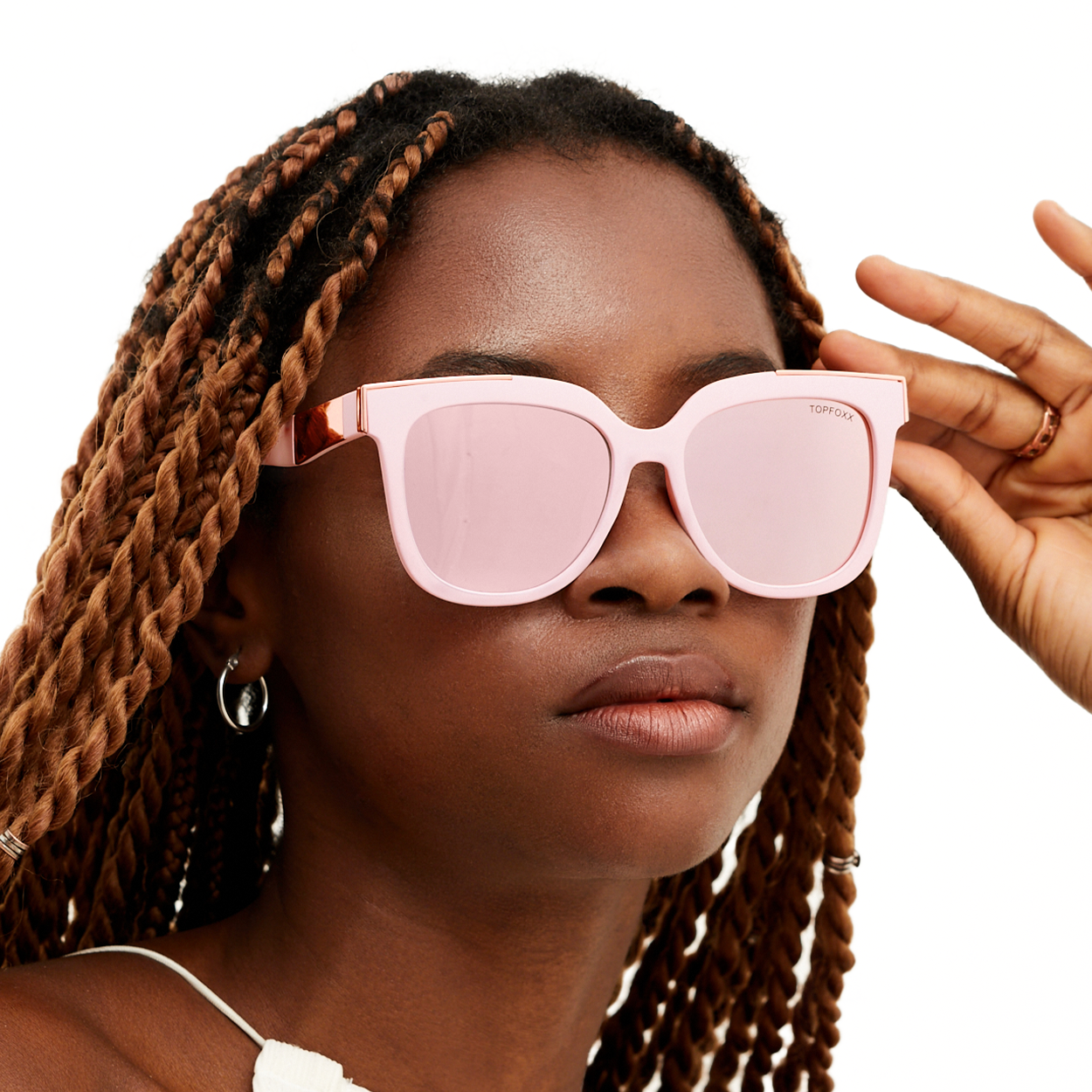 Coco - Rosegold Frame Rosegold Lens Wayfarer Sunglasses