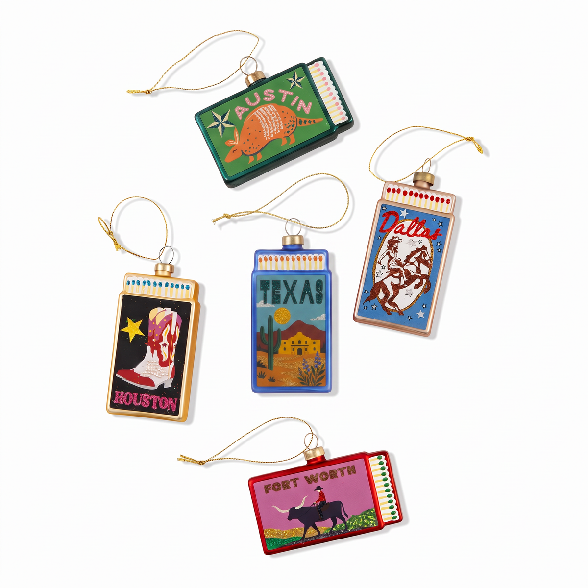 Texas Matchbook Ornament