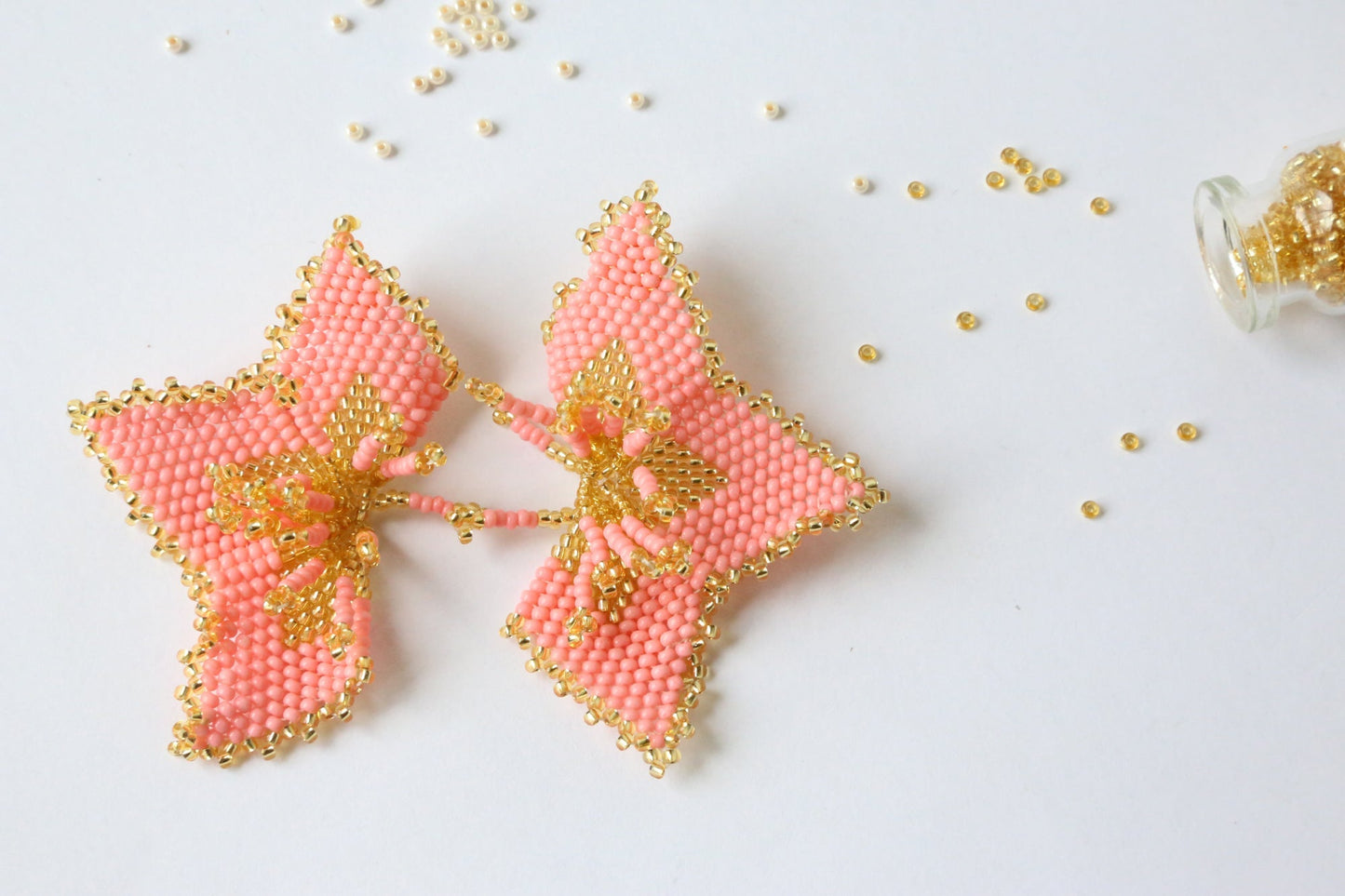 Flower Carnation Embera Earrings